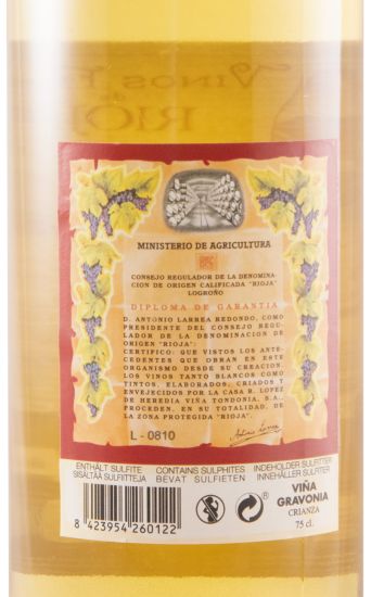 2013 López de Heredia Viña Gravonia Crianza Rioja white