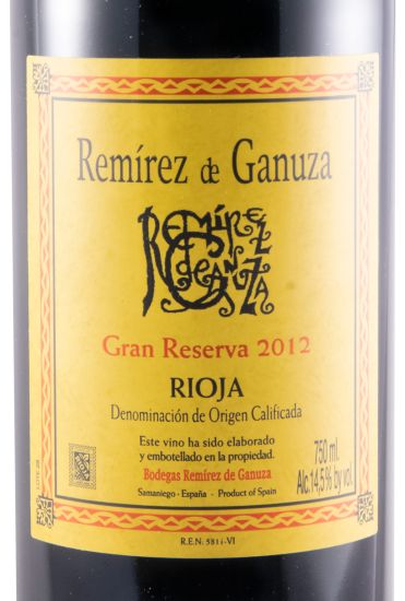2012 Remírez de Ganuza Gran Reserva Rioja tinto