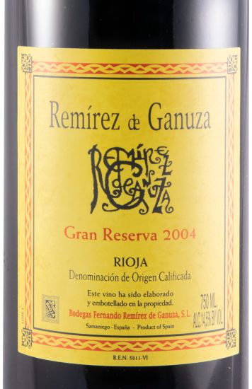 2004 Remírez de Ganuza Gran Reserva Rioja tinto