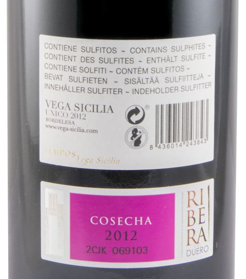 2012 Vega-Sicilia Unico Ribera del Duero tinto