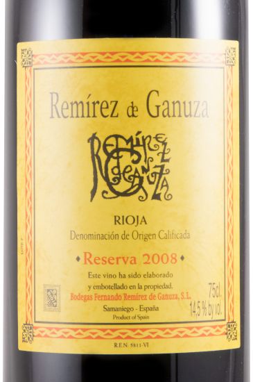2008 Remírez de Ganuza Reserva Rioja tinto