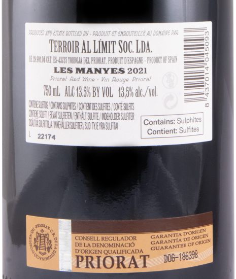 2021 Terroir al Límit Les Manyes Priorat tinto