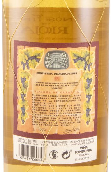 2012 López de Heredia Viña Tondonia Reserva branco