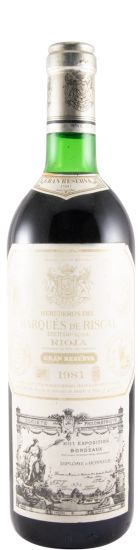 1981 Marqués de Riscal Gran Reserva Rioja tinto