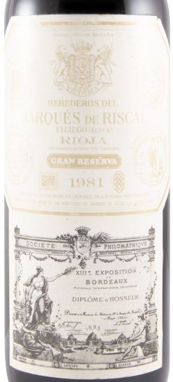 1981 Marqués de Riscal Gran Reserva Rioja tinto