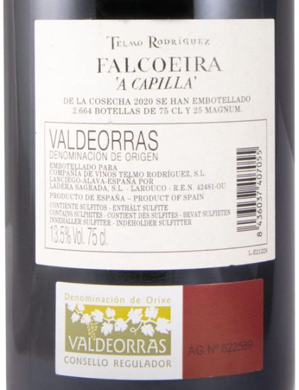 2020 Telmo Rodríguez Falcoeira A Capilla Valdeorras tinto