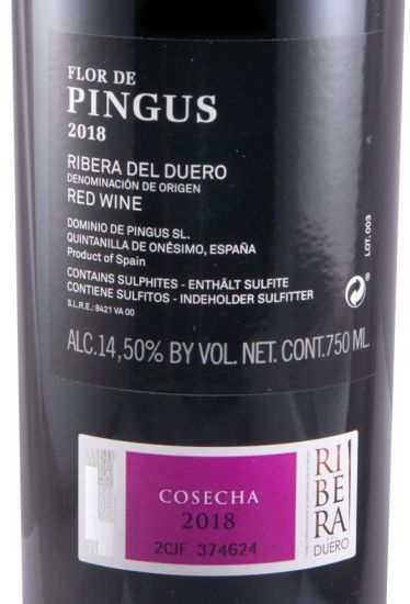 2018 Flor de Pingus Ribera del Duero tinto
