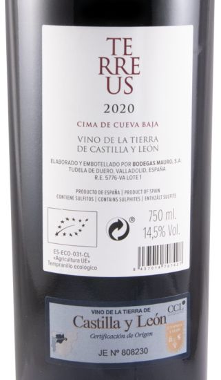 2020 Bodegas Mauro Terreus Paraje de Cueva Baja Castilla y Léon organic red