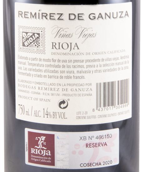2020 Remírez de Ganuza Reserva Rioja white