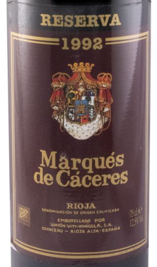 1992 Marqués de Cáceres Reserva Rioja tinto