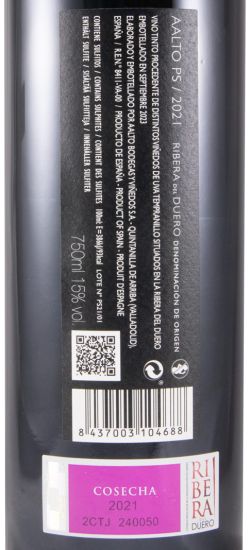 2021 Bodegas Aalto PS Ribera del Duero red