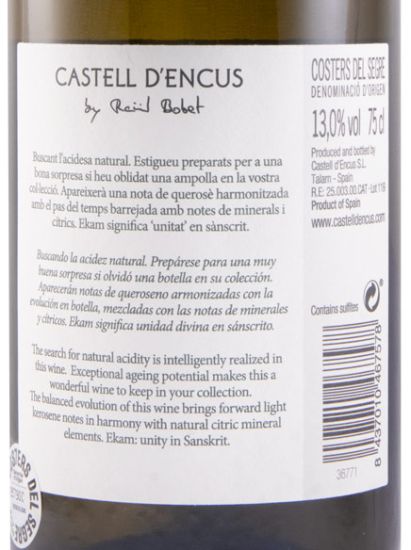 2022 Castell d'Encús Ekam branco