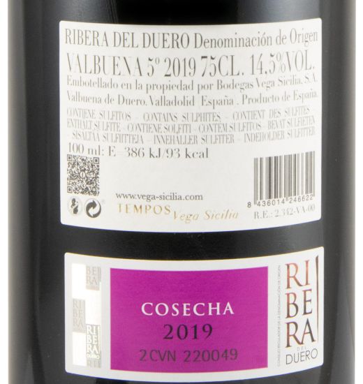 2019 Vega-Sicilia Valbuena 5º Ribera del Duero tinto