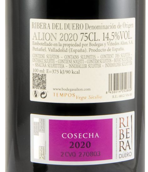2020 Alión Cosecha Ribera del Duero tinto