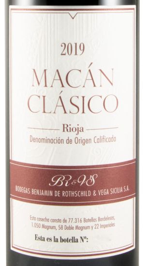 2019 Benjamin Rothschild & Veja-Sicilia Macán Clasico Rioja tinto