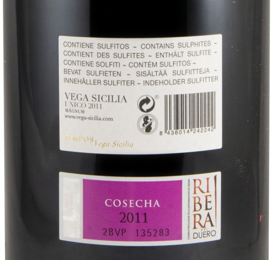 2011 Vega-Sicilia Unico Ribera del Duero tinto 1,5L