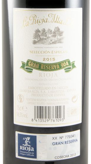 2015 La Rioja Alta 904 Gran Reserva tinto