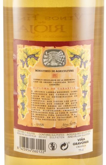 2016 López de Heredia Viña Gravonia Crianza white
