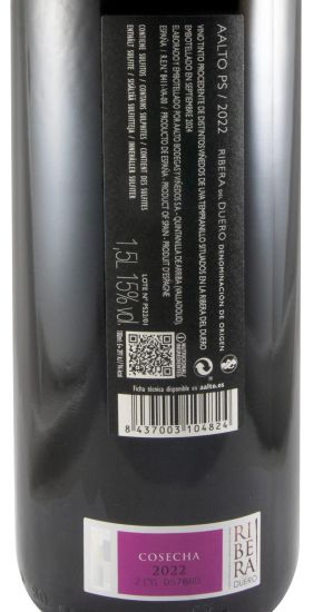 2022 Bodegas Aalto PS Ribera del Duero tinto 1,5L