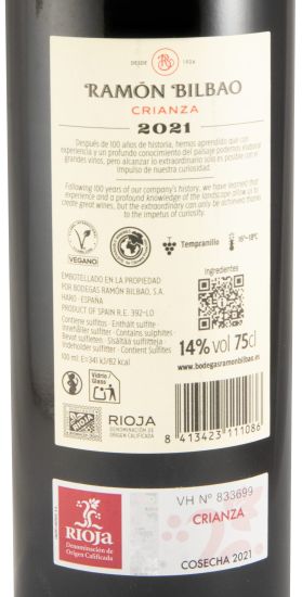 2021 Ramón Bilbao Crianza tinto