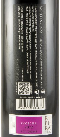 2022 Bodegas Aalto PS Ribera del Duero tinto
