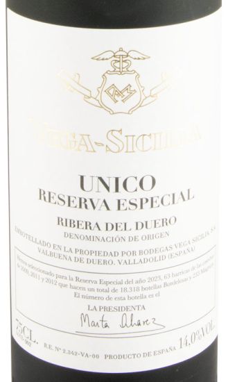 Vega-Sicilia Unico Reserva Especial Ribera del Duero 2023 Release tinto