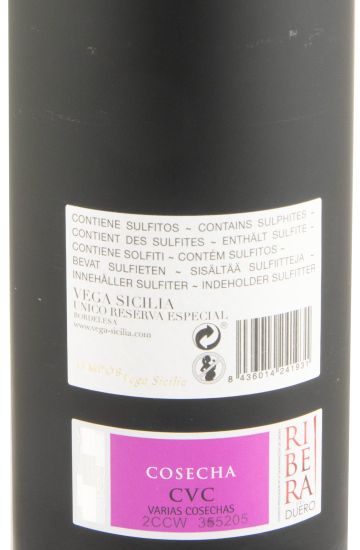 Vega-Sicilia Unico Reserva Especial Ribera del Duero 2023 Release tinto