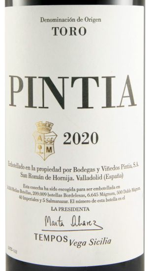 2020 Pintia Toro red