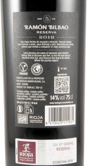 2019 Ramón Bilbao Reserva red
