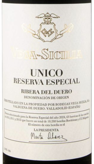Vega-Sicilia Unico Reserva Especial Ribera del Duero 2024 Release tinto
