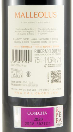 2023 Emilio Moro Malleolus Ribera del Duero tinto