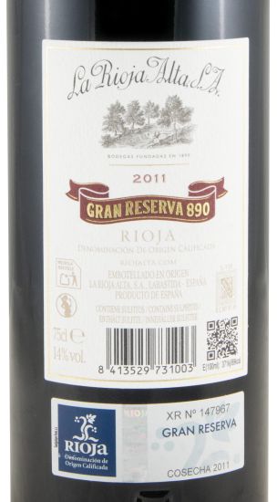 2011 La Rioja Alta Gran Reserva 890 tinto