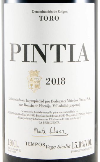 2018 Pintia Toro tinto 1,5L