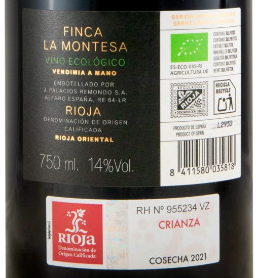2021 Palacios Remondo Finca La Montesa Rioja biológico tinto