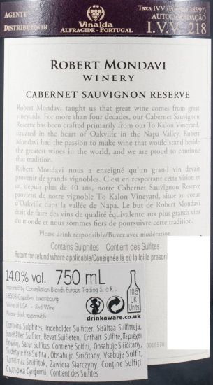 2011 Robert Mondavi To Kalon Vineyard Reserve tinto