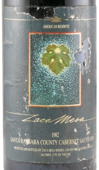 1982 Zaca Mesa Cabernet Sauvignon Santa Barbara County California red