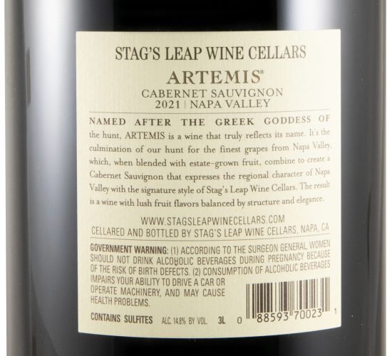 2021 Stag's Leap Artemis Cabernet Sauvignon tinto 3L