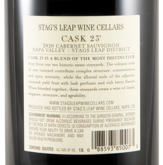 2020 Stag's Leap Cask 23 Cabernet Sauvignon tinto 1,5L