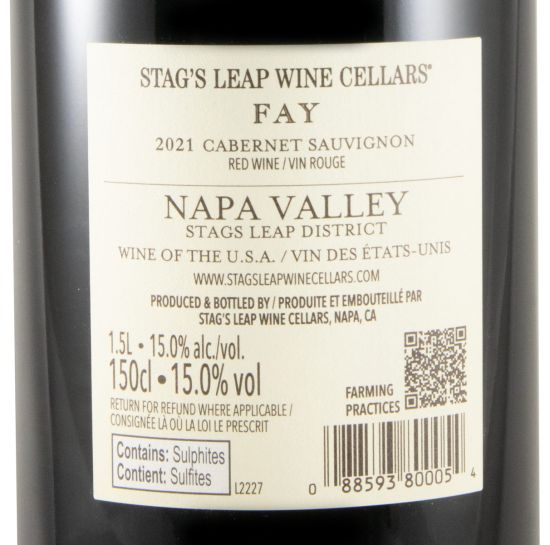 2021 Stag's Leap FAY Cabernet Sauvignon tinto 1,5L