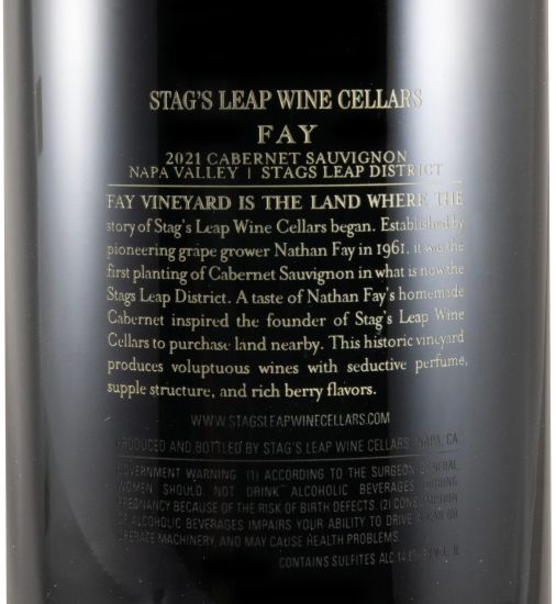 2021 Stag's Leap FAY Cabernet Sauvignon tinto 3L