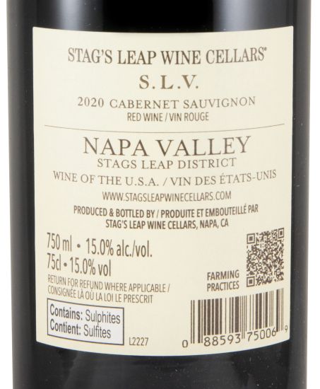 2020 Stag's Leap S.L.V. Cabernet Sauvignon tinto