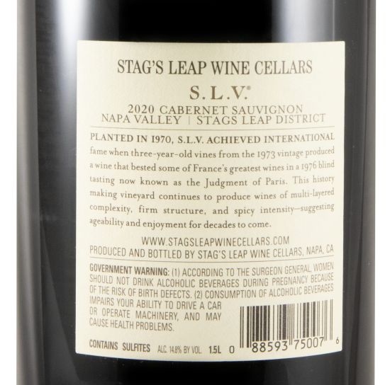 2020 Stag's Leap S.L.V. Cabernet Sauvignon tinto 1,5L