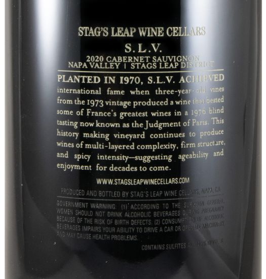 2020 Stag's Leap S.L.V. Cabernet Sauvignon tinto 3L