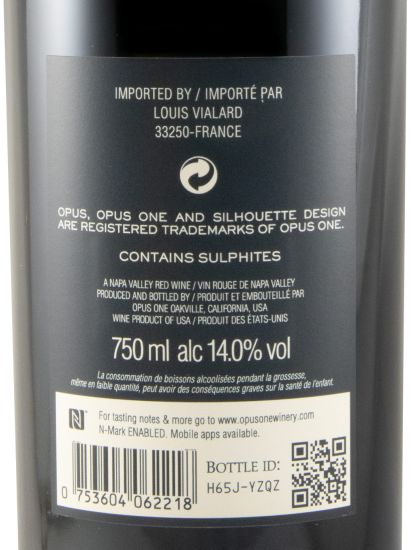 2021 Opus One Napa Valley tinto