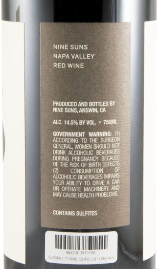 2011 Nine Suns Napa Valley red