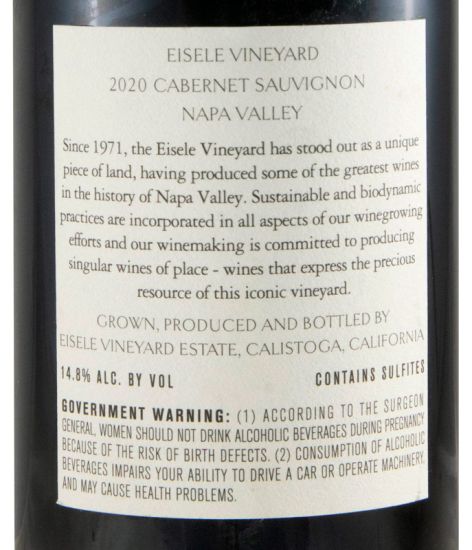 2020 Eisele Vineyard Cabernet Sauvignon Napa Valley red