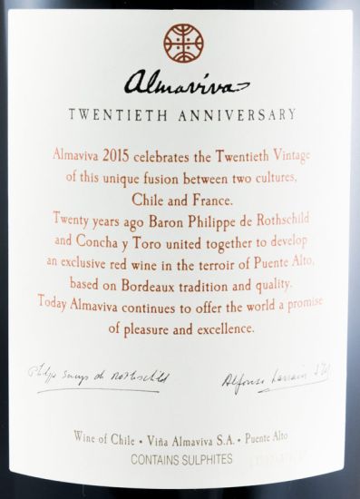 2015 Almaviva Puente Alto tinto 3L