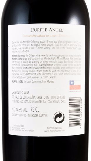 2013 Montes Purple Angel Valle de Colchagua red