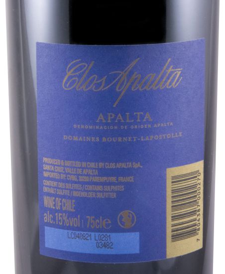 2018 Clos Apalta Valle de Colchagua tinto