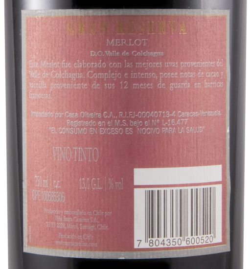 2005 Santa Carolina Merlot Gran Reserva Valle de Colchagua tinto
